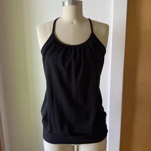Lululemon No Limits Activewear Gym Tank Top-Built in Bra Racerbank-Black-Size 4